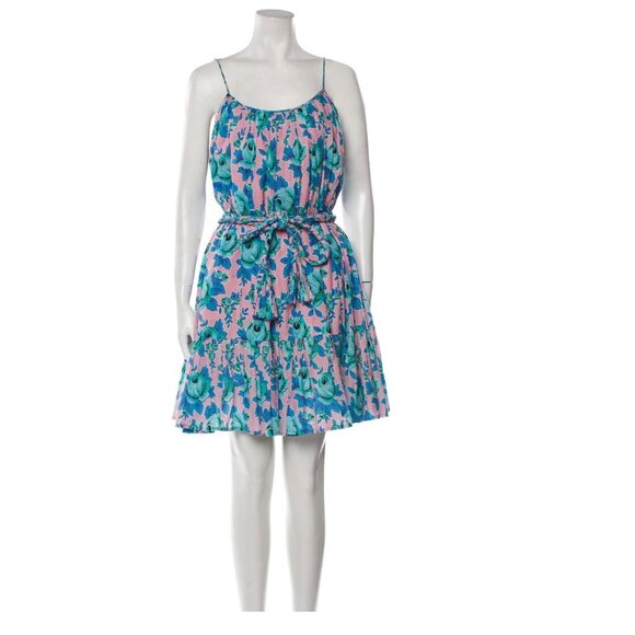 RHODE Nala Pop Floral Pink & Blue Mini Dress - Size S - Picture 4 of 12